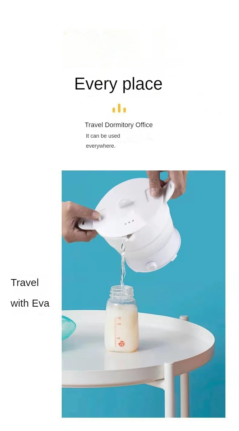 Multi Portable Foldable Pot for Travel Baby Milk Warmer Kettle Electric Cook Hot Pot Water Boiler Porridge Pot for Baby