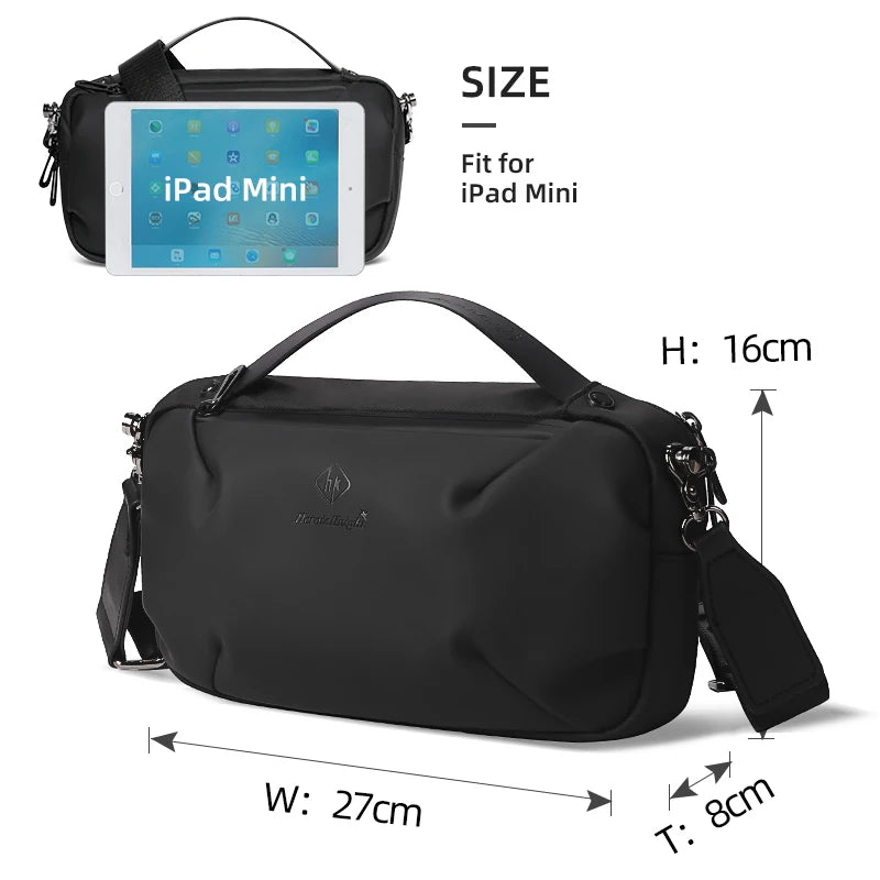HcanKcan Shoulder Bag For Men Waterproof Handbag Man Crossbody Bag Korean Fashion Sling Bag Leisure Bag Male Husband Luxury Pack
