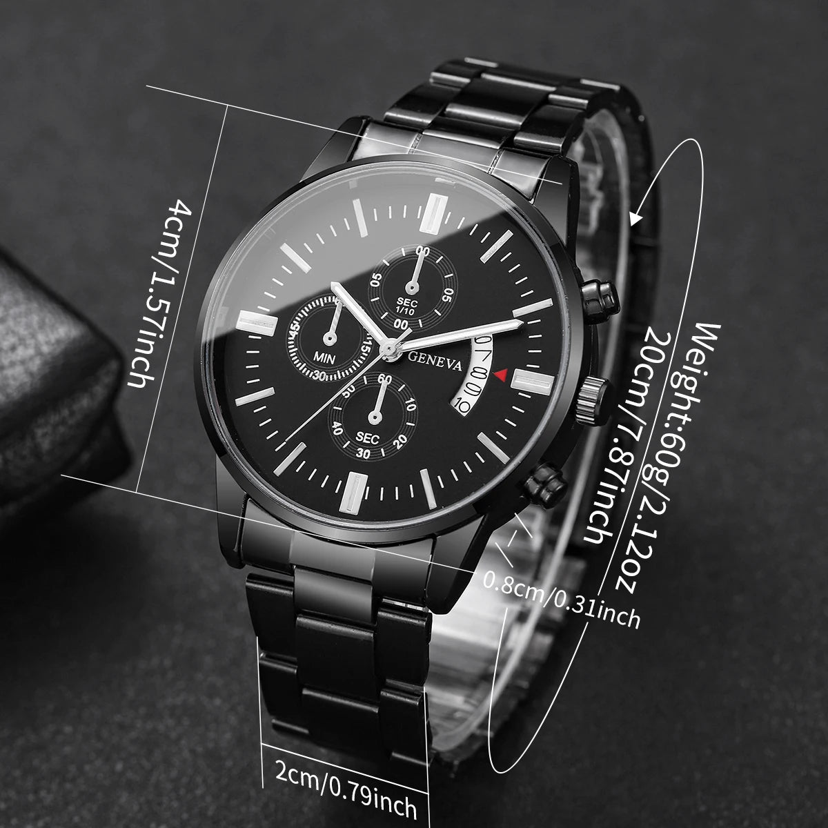 Luxury Men Business Watches Fashion Calendar Quartz Watch for Man Clock Relogio Masculino Montre Homme（Without Box）