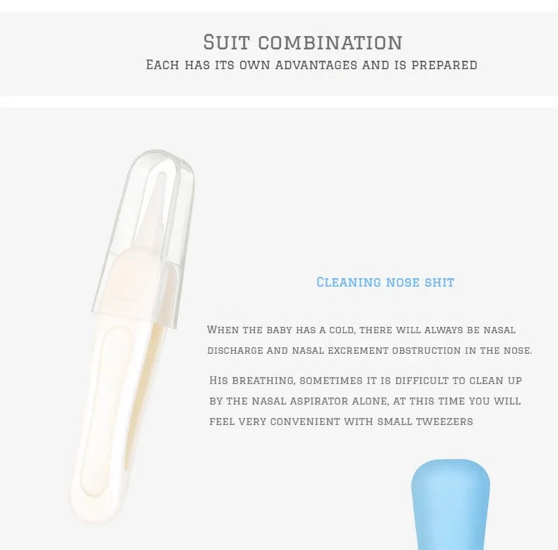 3pcs/box Newborn Baby Safety Nose Cleaner Kids Vacuum Suction Nasal Aspirator Set Infants Medicine Dropper Accessories Baby Care