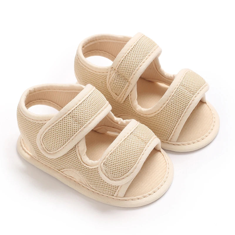 Baby Boy Sandals Soild Color Breathable Anti-Slip Shoes Toddler Soft Soled Walking Shoe First Walkers 0-18 Monthes
