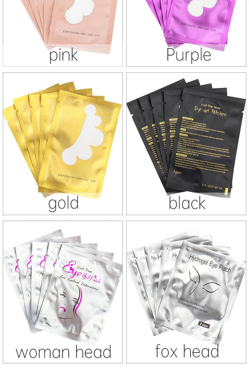 50 Pairs Cloud Shape Hydrogel Eye Patch Under Eye Pad Gel Paper Stickers Eyelash Extension Supplies Protection Eye Makeup Tool