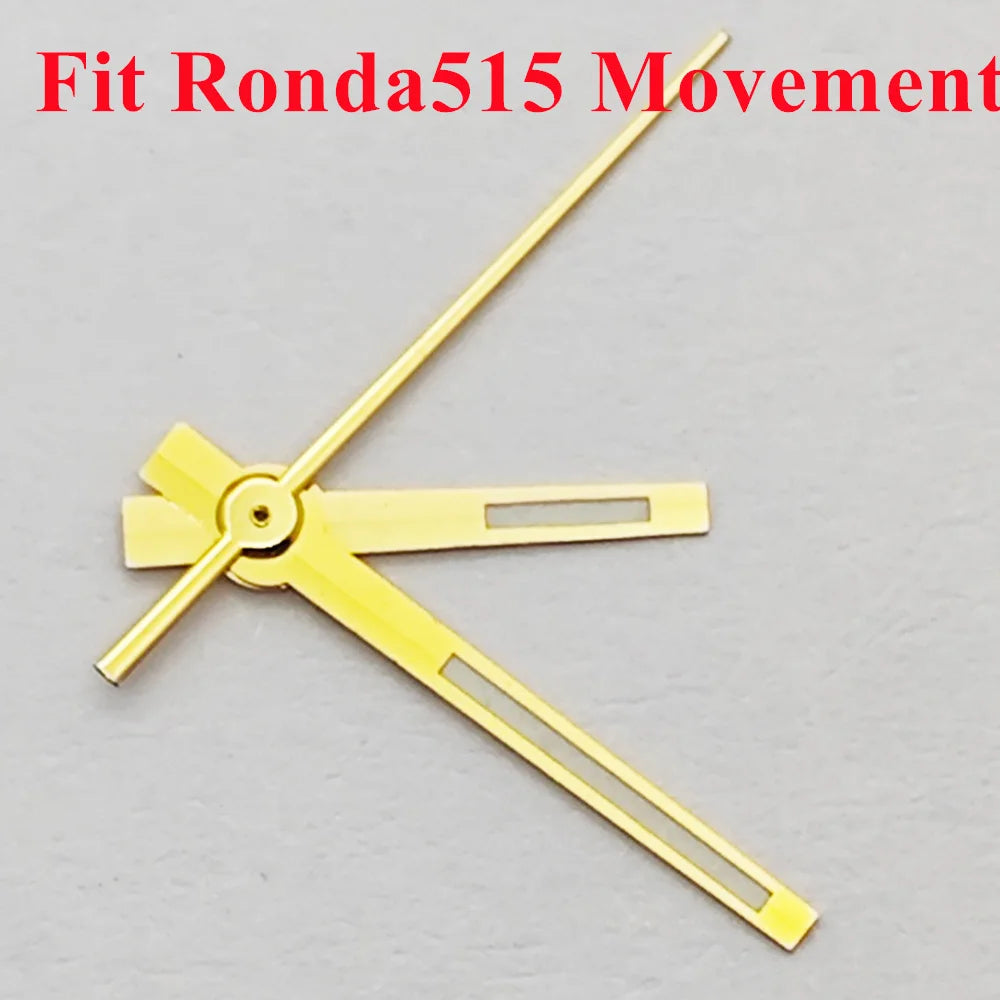 RICHUS Ronda515 Watch Hands Silver Gold Rose-Gold Watch Hands Green Luminous Fit Ronda 515 Quartz Movement Watch Accessory Part