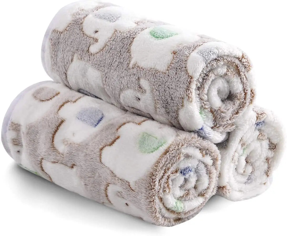 ✅ Cute Elephant Baby Blanket – Soft Coral Fleece Swaddle & Stroller Blanket