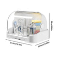 HOMEFISH Portable Baby Bottle Drying Rack & Organizer - Dustproof Storage Container with Removable Drip Tray