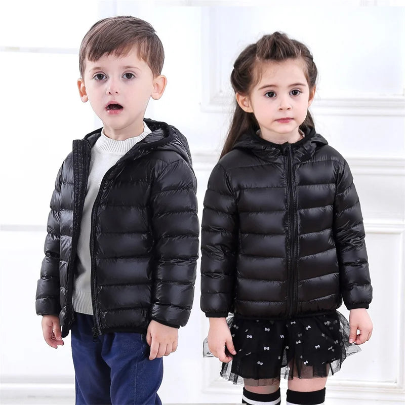 Kids Dinosaur Hooded Winter Jacket