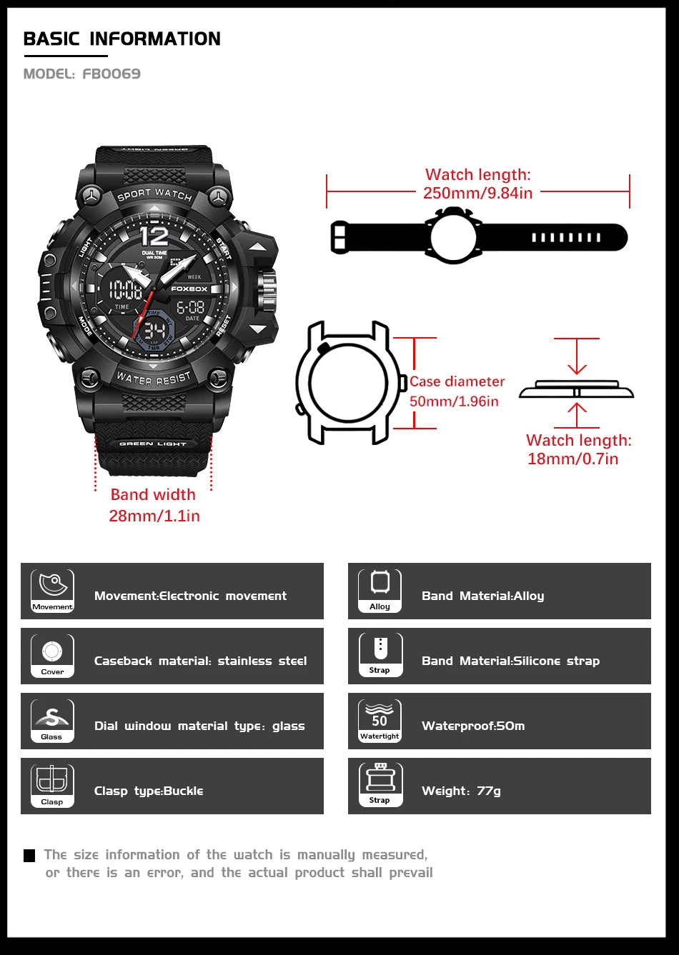 LIGE Fashion Sport Watches Men Shock Resistant 50M Waterproof Wristwatch LED Alarm Multi-function Watch Clock Military Men Watch
