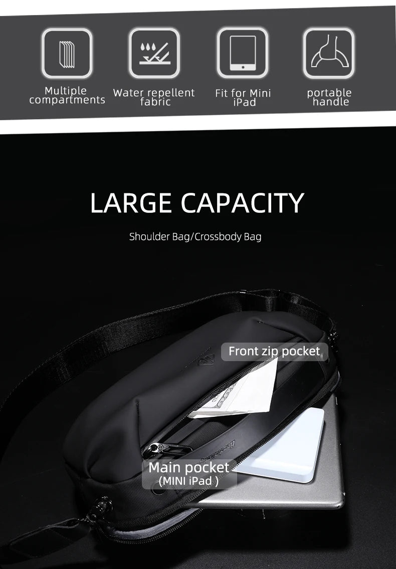 HcanKcan Shoulder Bag For Men Waterproof Handbag Man Crossbody Bag Korean Fashion Sling Bag Leisure Bag Male Husband Luxury Pack