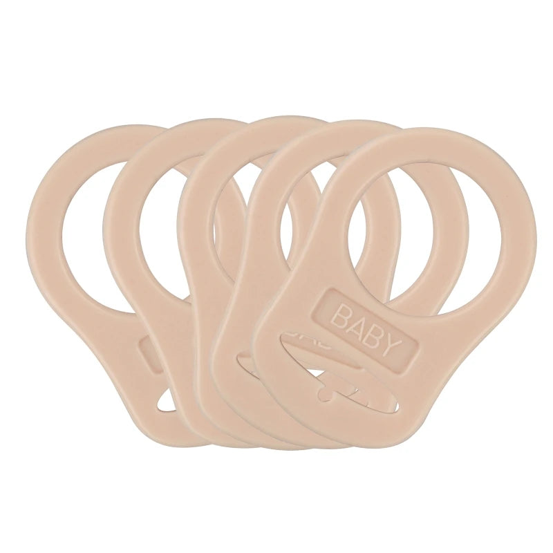 5Pcs Multi Colors Silicone Baby Dummy Pacifier Holder Clip Adapter for MAM Rings New