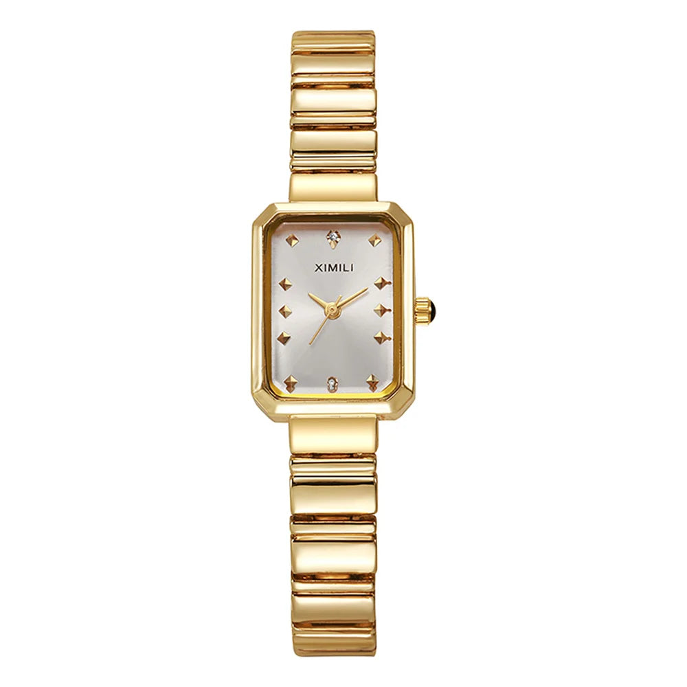 Luxury Ladies Watch 2025 Hot Simple Square Quartz Watches Fashion Stainless Steel Women's Dress Clock Gift Wristwatch
