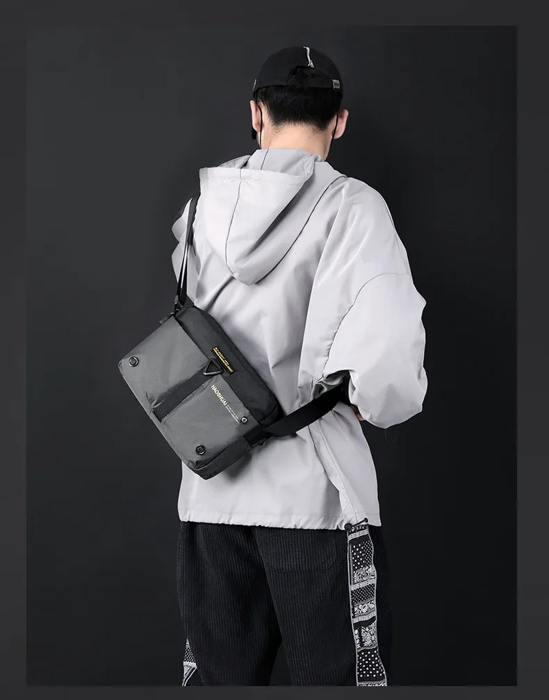 2025 New Men Messenger Bag Waterproof Nylon Small Satchel Shoulder bag Casual Travel Crossbody bags For Male Belt Handbag Man 가방