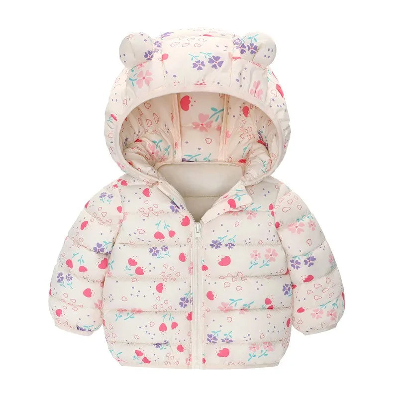 Kids Dinosaur Hooded Winter Jacket
