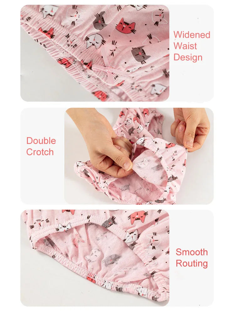 5/10Pcs Cotton Girls Panties Rainbow Unicorn Lovely Cartoon Children Triangle Underwear Soft Breathable Preschool Girls Briefs