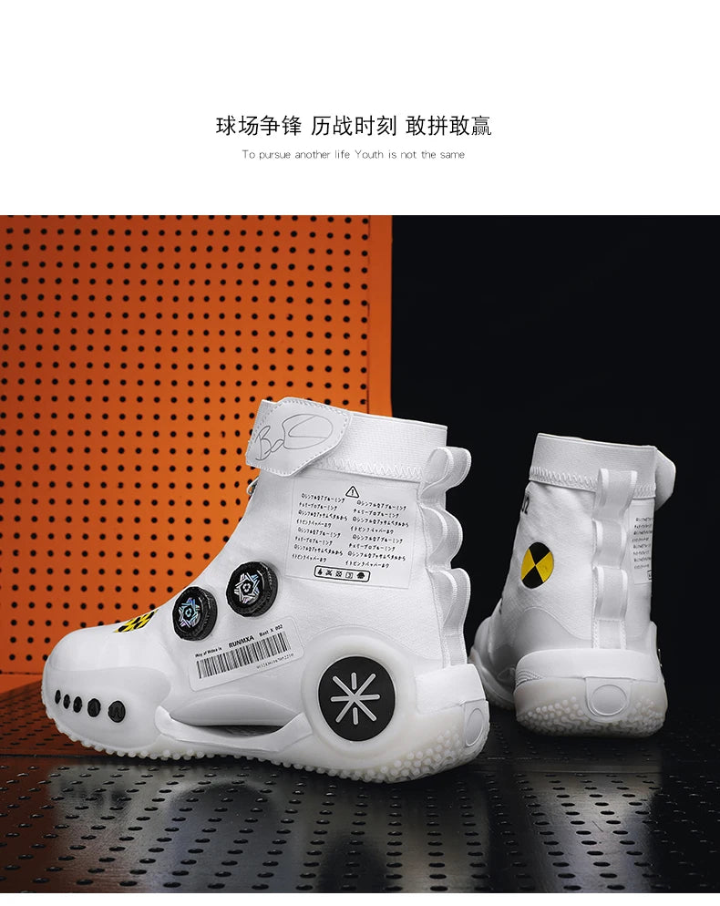 Men's Basketball Shoes Breathable Cushioning Non-Slip Wearable Runing Shoes Gym Training Athletic Basketball Sneakers for Women