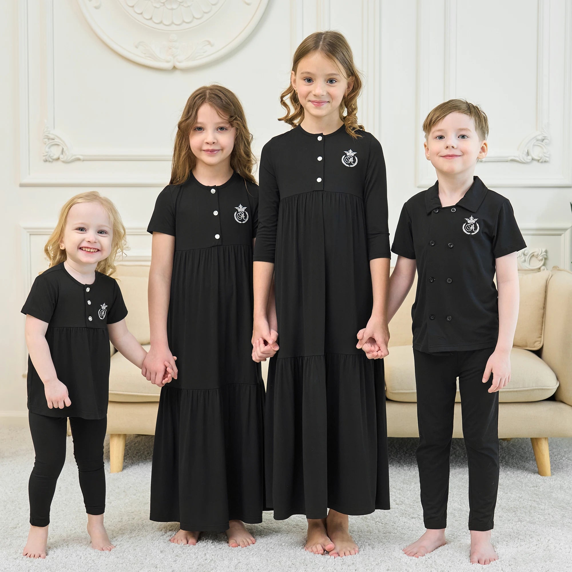 AP SS25 Friday Collection Girls Maxi Dress Embroidery Baby Romper Boys Clothing Set High Quality
