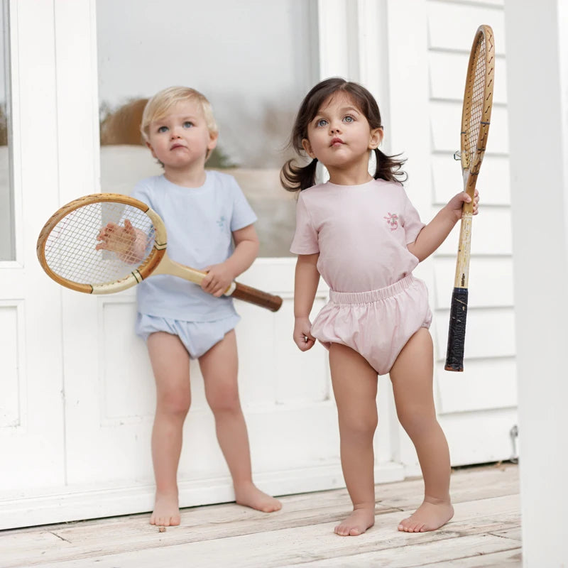 Ali Layette SS26 Striped And Cherry Collection Cotton Family Matching Hat  Blanket Rompers Sets