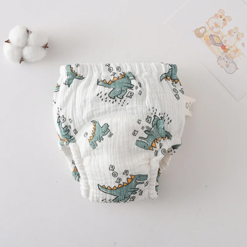 Korean Style Cotton Baby Waterproof Training Pants New Baby Diaper Infant Washable Shorts Nappy Panties Nappy Changing Underwear