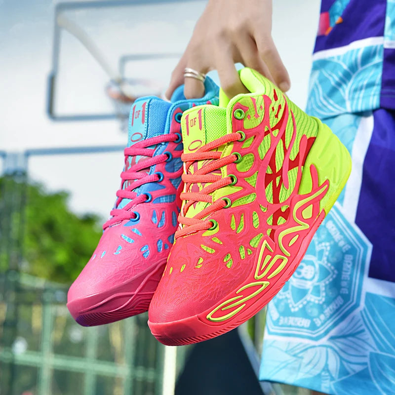 Basketball Shoes Men Field Training High-top Comfortable Non-slip Sports Footwear Luxury Lace-up Flat Sneakers for Men