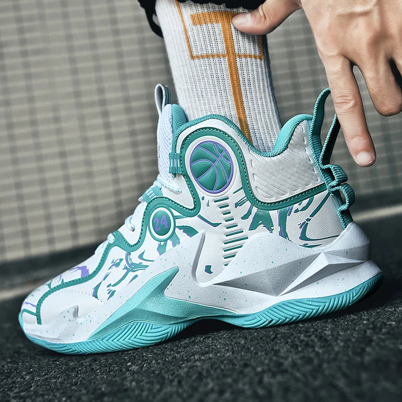 Men Basketball Shoes Fashion Flat Outdoor Sports Sneakers Trendy Professional Training 2025 New Basketball Boots for Man