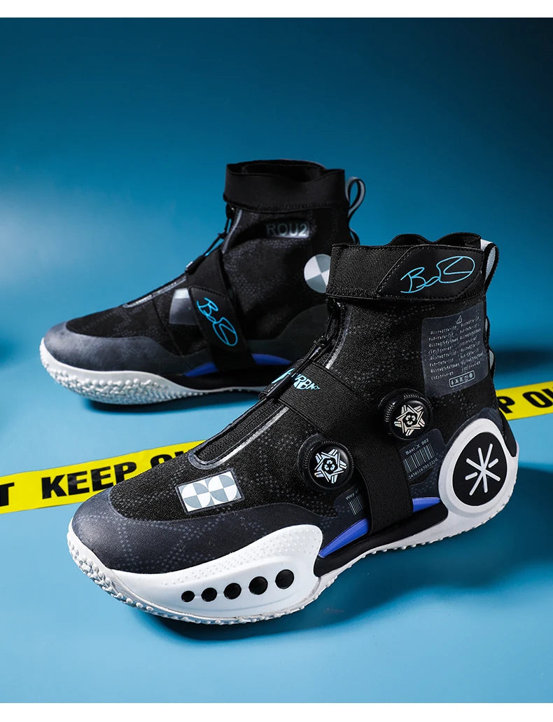 Men's Basketball Shoes Breathable Cushioning Non-Slip Wearable Runing Shoes Gym Training Athletic Basketball Sneakers for Women