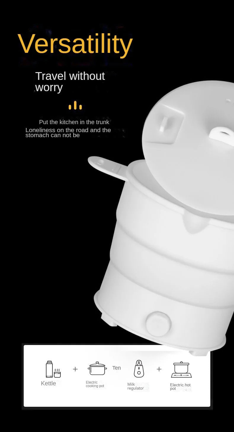 Multi Portable Foldable Pot for Travel Baby Milk Warmer Kettle Electric Cook Hot Pot Water Boiler Porridge Pot for Baby