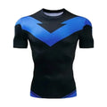 Red Nightwing short-sleeved compression shirt print T-shirt for adults 2025 new product  fitness top