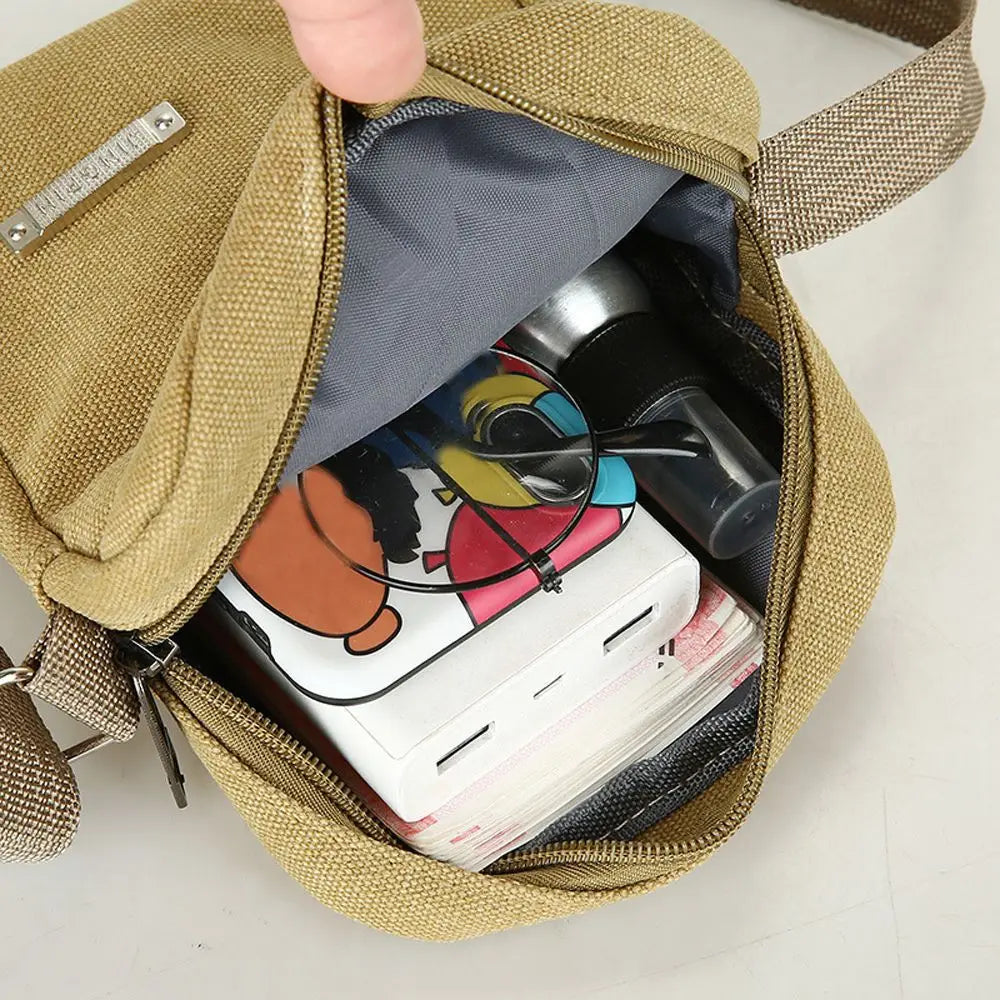 High Quality Shopping Phone Small One-Shoulder Handbag Man Bag Crossbody Bag Canvas Bag Backpack