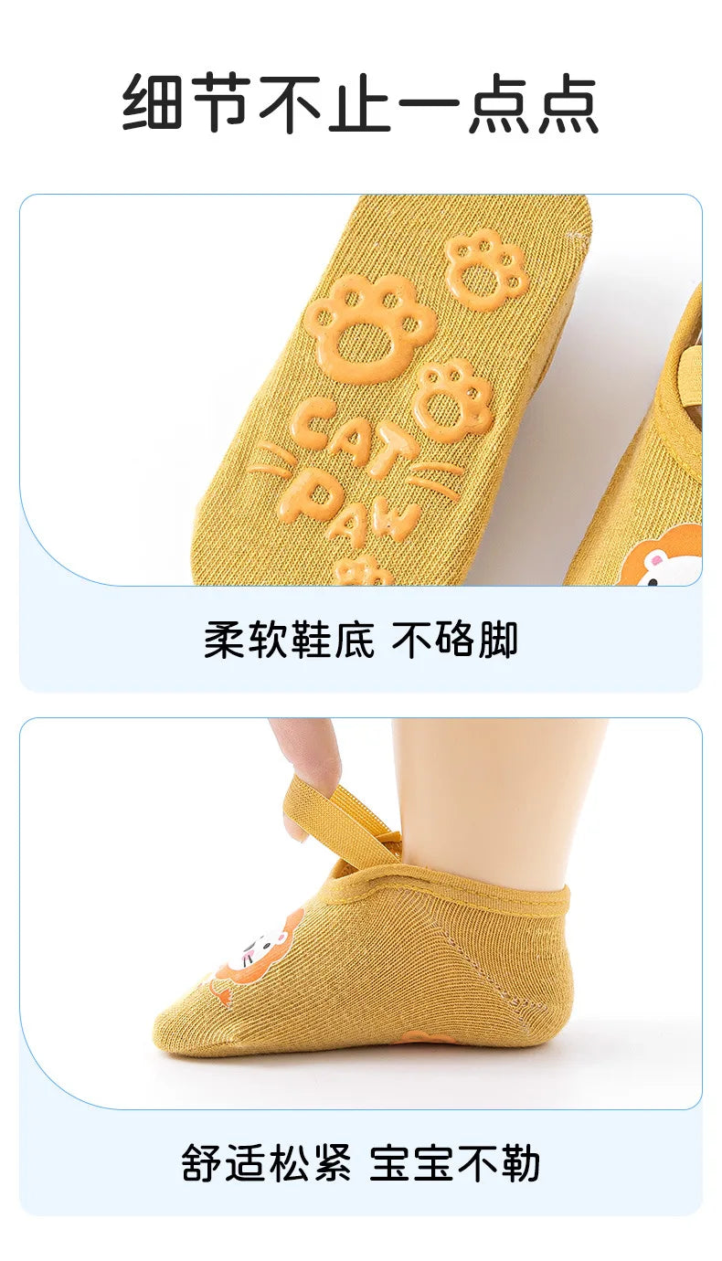 Baby Floor Socks Summer Thin Infant Toddler Socks Breathable Soft-soled Shoes Early Education Socks Indoor Anti-slip Insulation