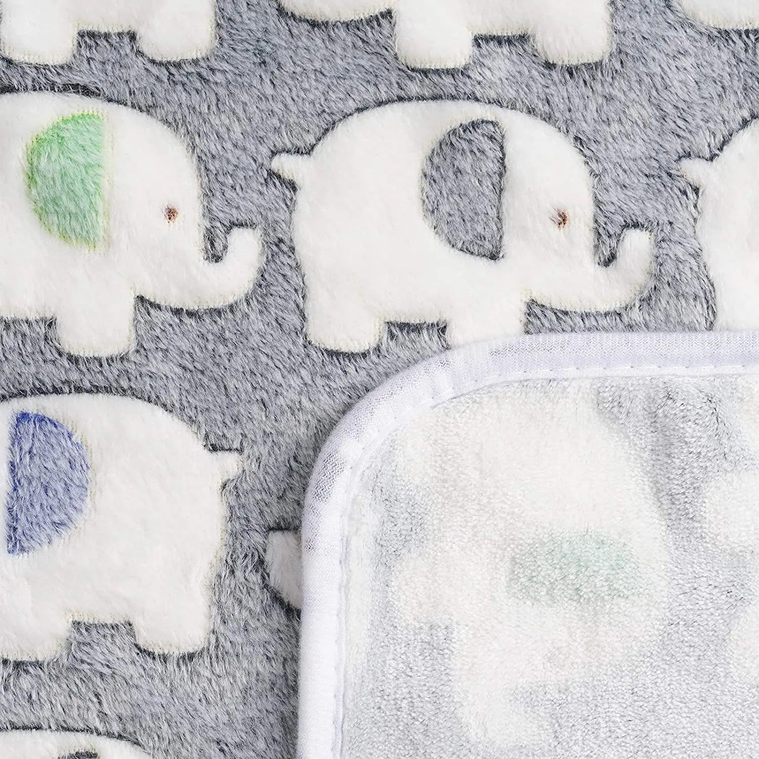 ✅ Cute Elephant Baby Blanket – Soft Coral Fleece Swaddle & Stroller Blanket