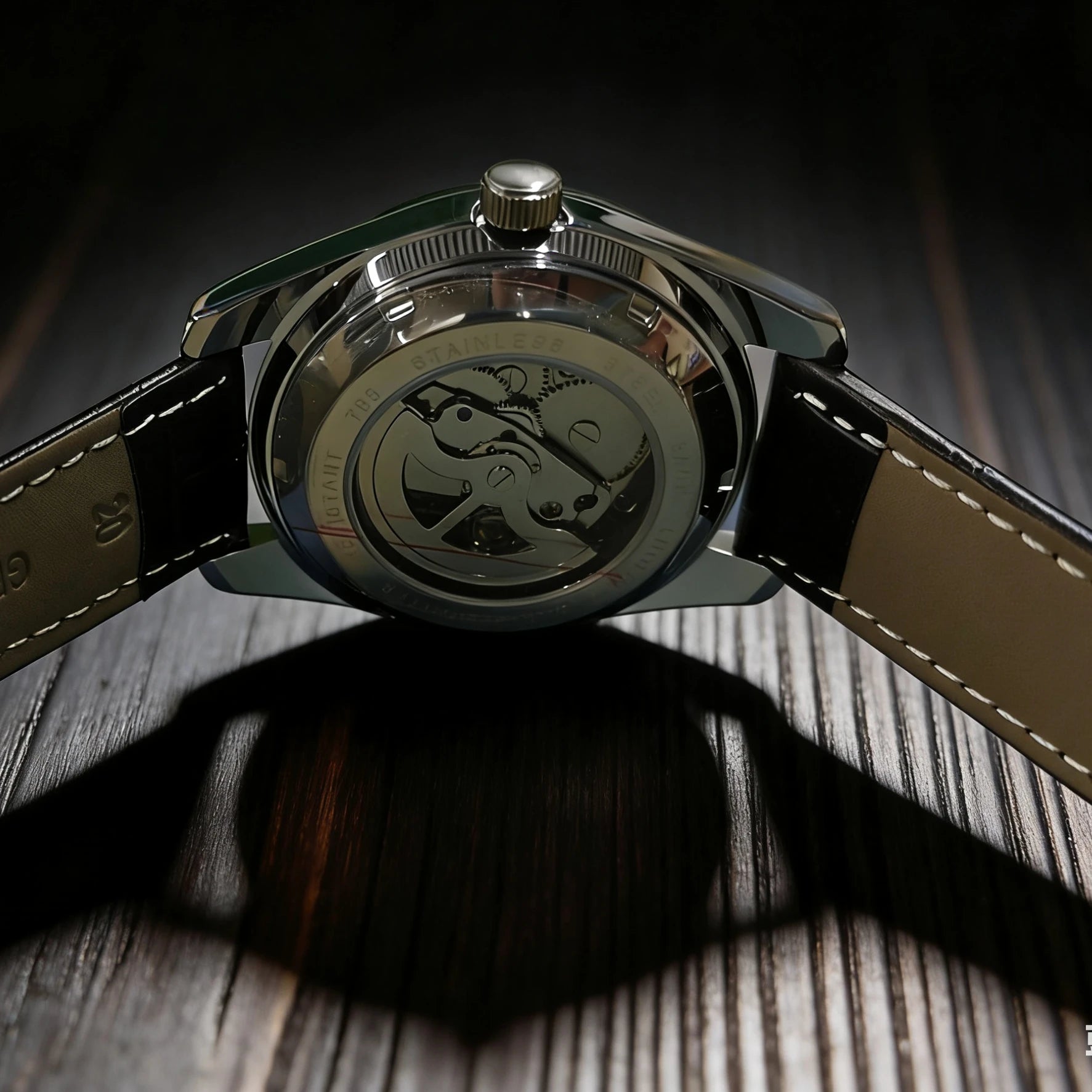 Luxury Men's Automatic Mechanical Watch, Mechanical Movement, Limited Edition, Roman Numeral Dial, Leather Strap, Skeleton Design, Waterproof, Luminous Calendar, Business Casual Style, Men's Watch, High-End Gentleman's Formal