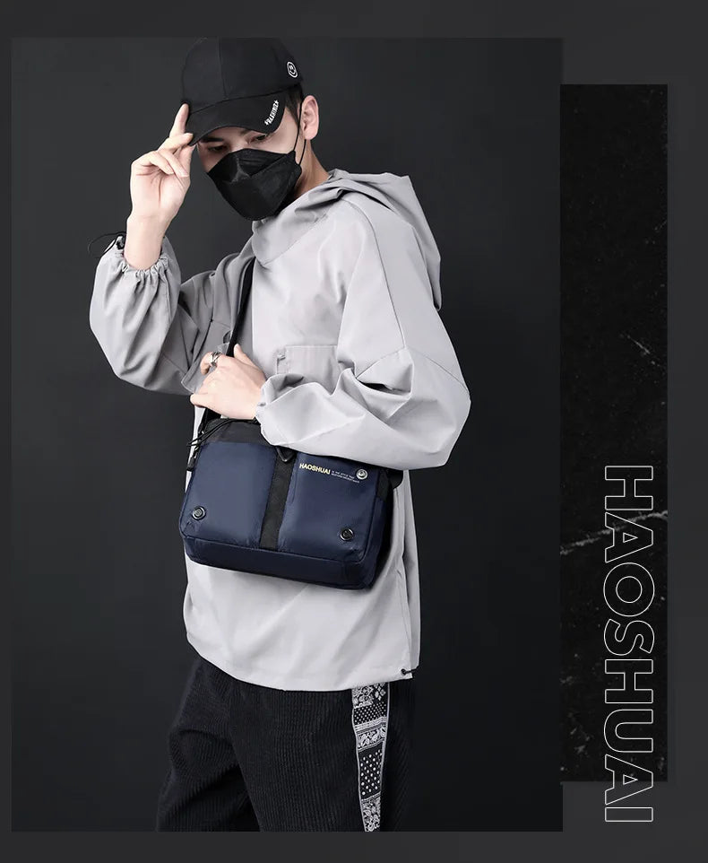 2025 New Men Messenger Bag Waterproof Nylon Small Satchel Shoulder bag Casual Travel Crossbody bags For Male Belt Handbag Man 가방