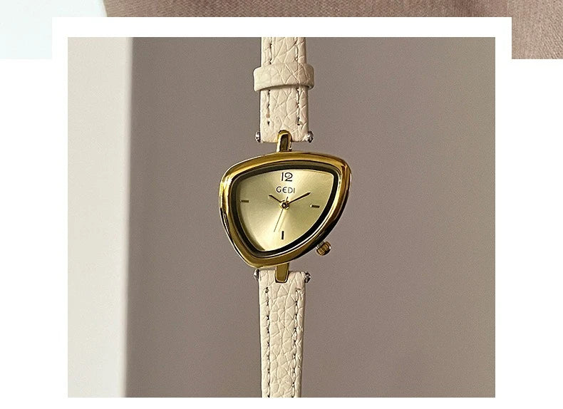 Luxury Design: Unusual Watch with Triangular Fashion and Sophisticated Style Fashionable Quartz Stainless Steel Watch Gift