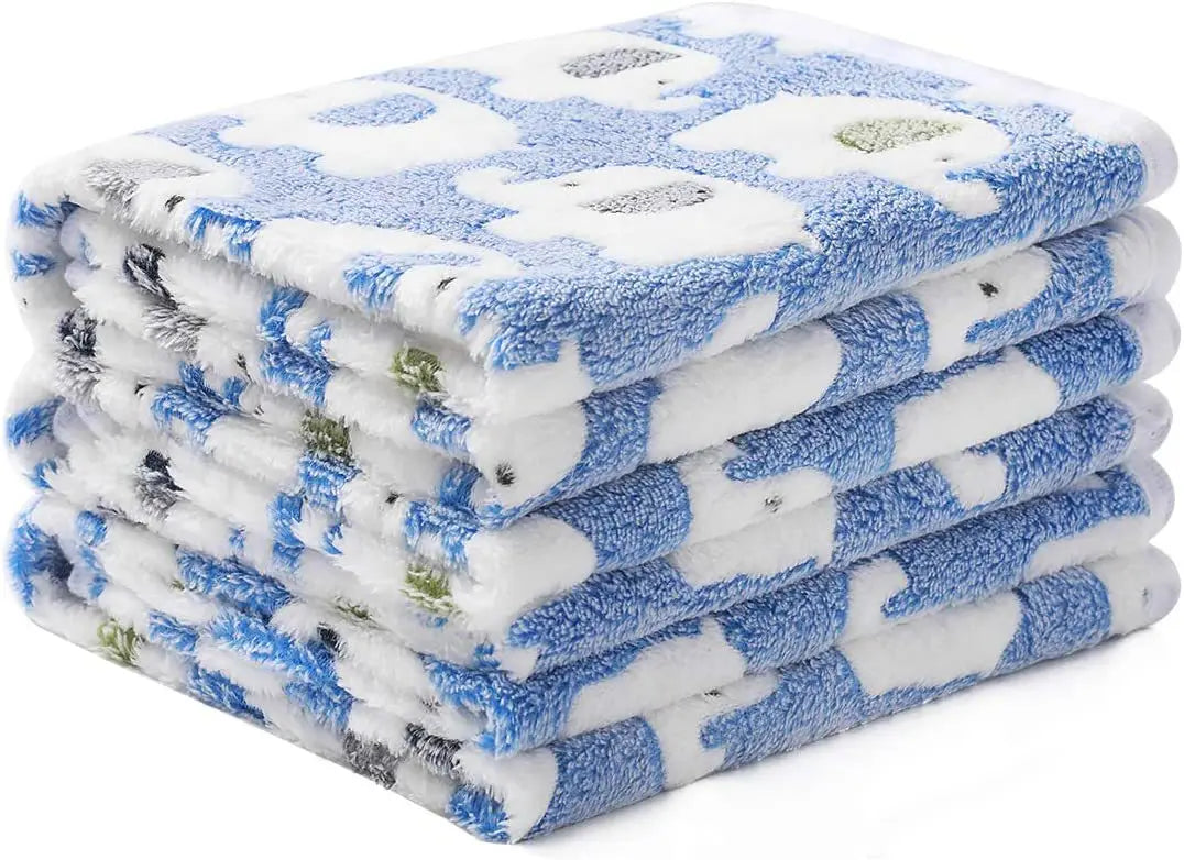 ✅ Cute Elephant Baby Blanket – Soft Coral Fleece Swaddle & Stroller Blanket