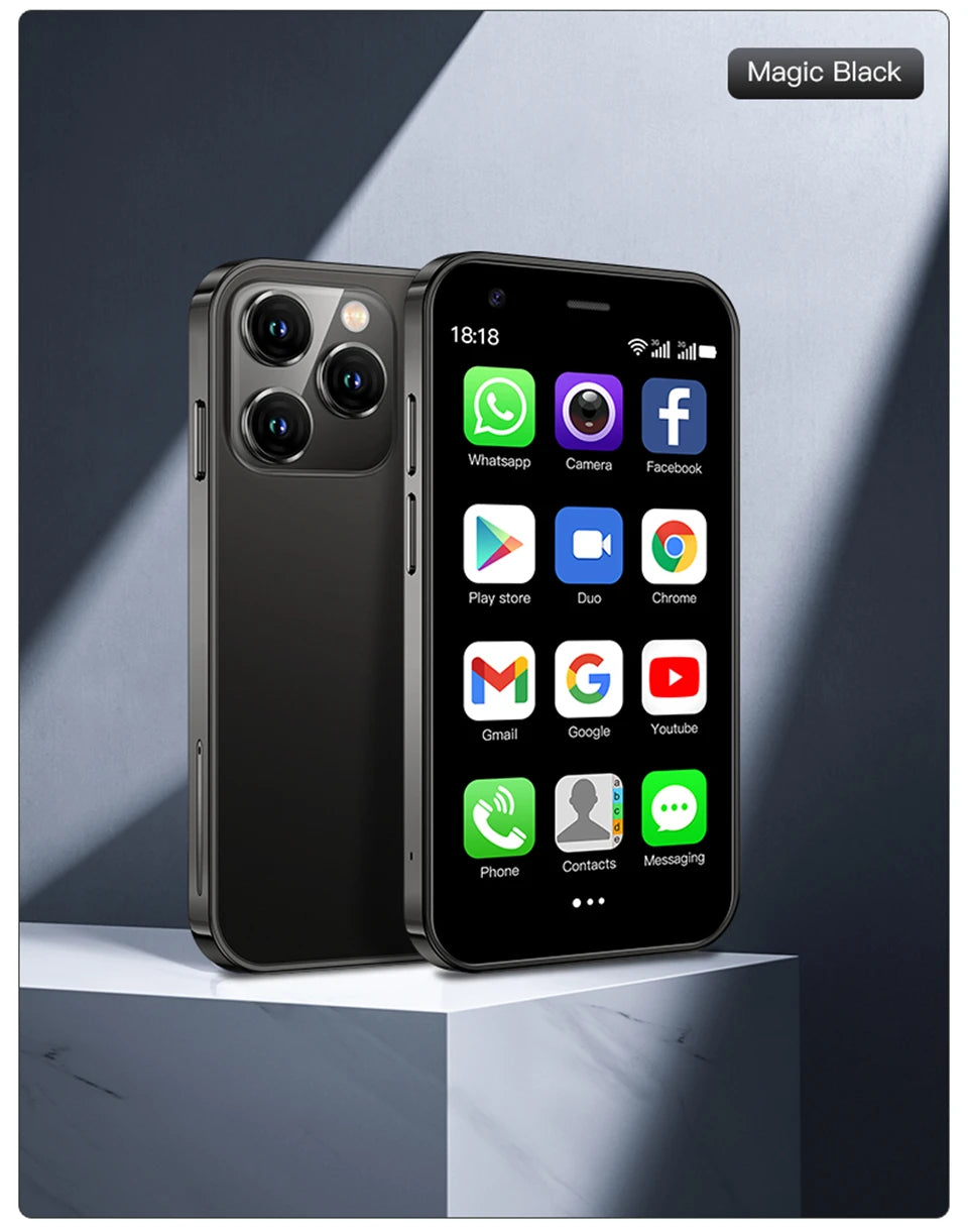 New SOYES XS15 Mini Smartphone 3.0inches MTK 2GB RAM 16GB ROM WCDMA 3G Dual SIM 2MP Rear Camera 480x854 Type-C Android Cellphone