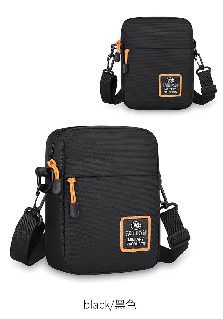 Men's Business Shoulder Bag Casual Man's Messenger Bag Durable Male Handbag Waterproof Oxford Cloth Bag Mini Mobile Phone Bags