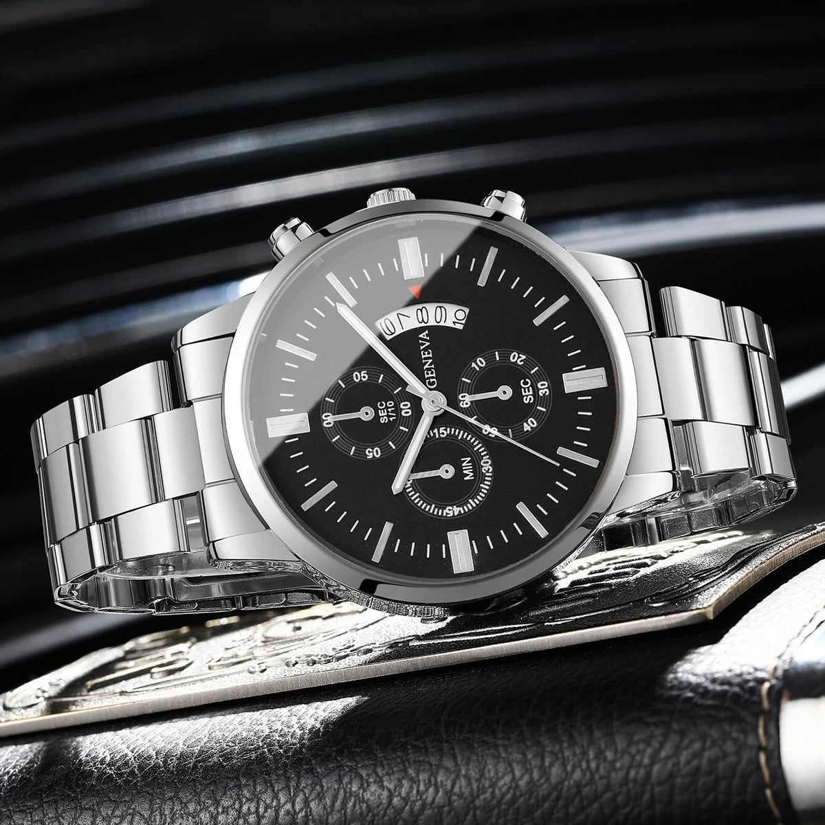 Luxury Men Business Watches Fashion Calendar Quartz Watch for Man Clock Relogio Masculino Montre Homme（Without Box）