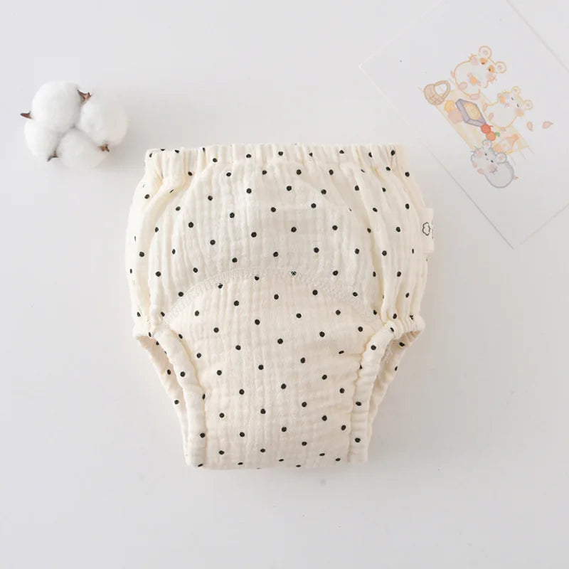 Korean Style Cotton Baby Waterproof Training Pants New Baby Diaper Infant Washable Shorts Nappy Panties Nappy Changing Underwear