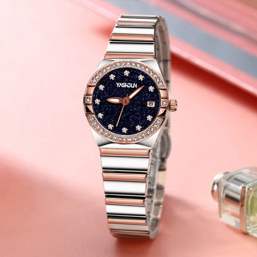 Luxury ladies' watch, mechanical wind waterproof stainless steel watch, high-quality quartz ladies' watch