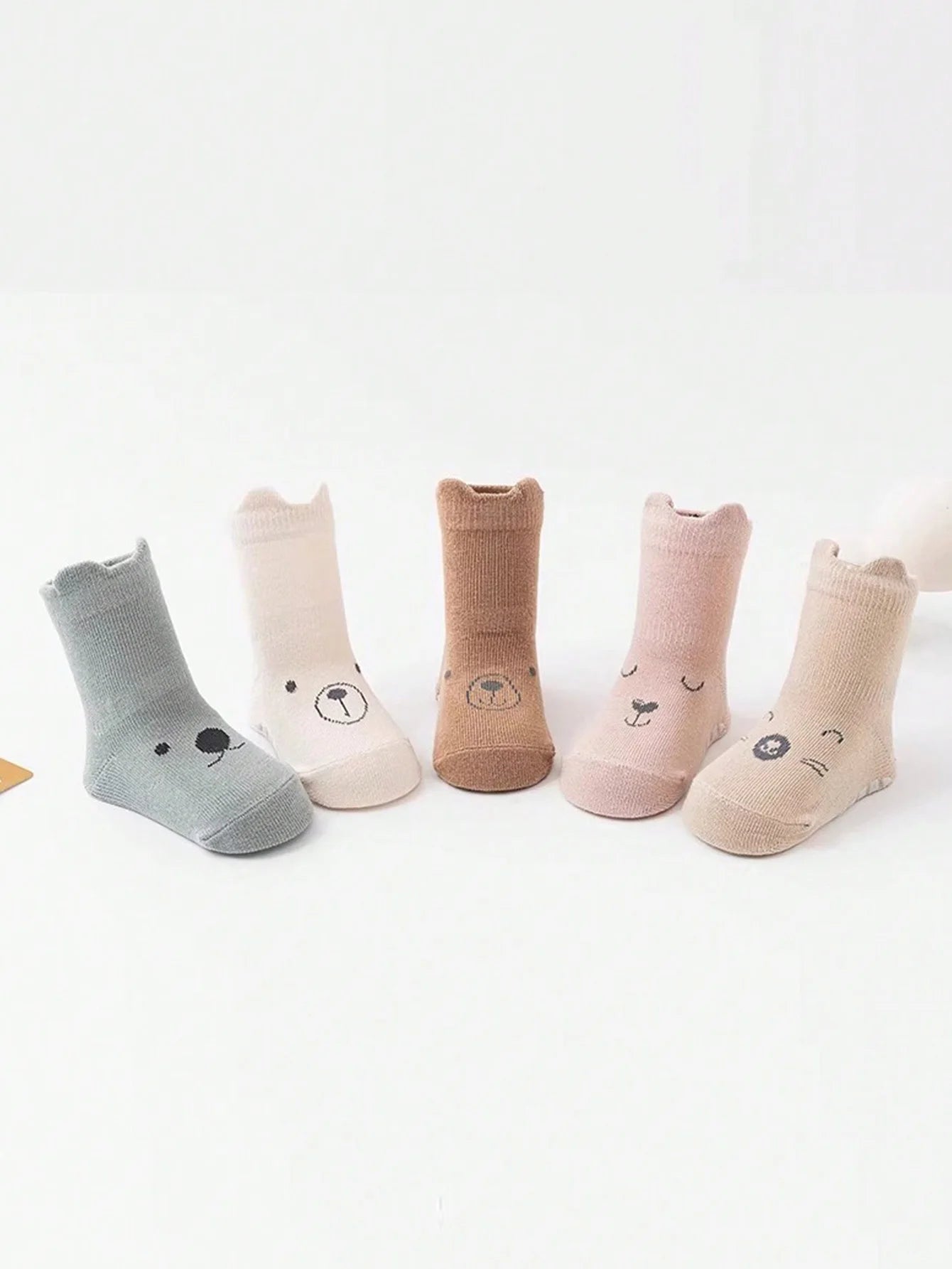 5 Pairs of Baby Floor Socks for All Seasons Kidsren's Non-Slip Baby Toddler Socks Soft Bottom Indoor Cute Boys and Girls Socks