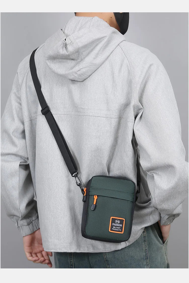 Men's Business Shoulder Bag Casual Man's Messenger Bag Durable Male Handbag Waterproof Oxford Cloth Bag Mini Mobile Phone Bags