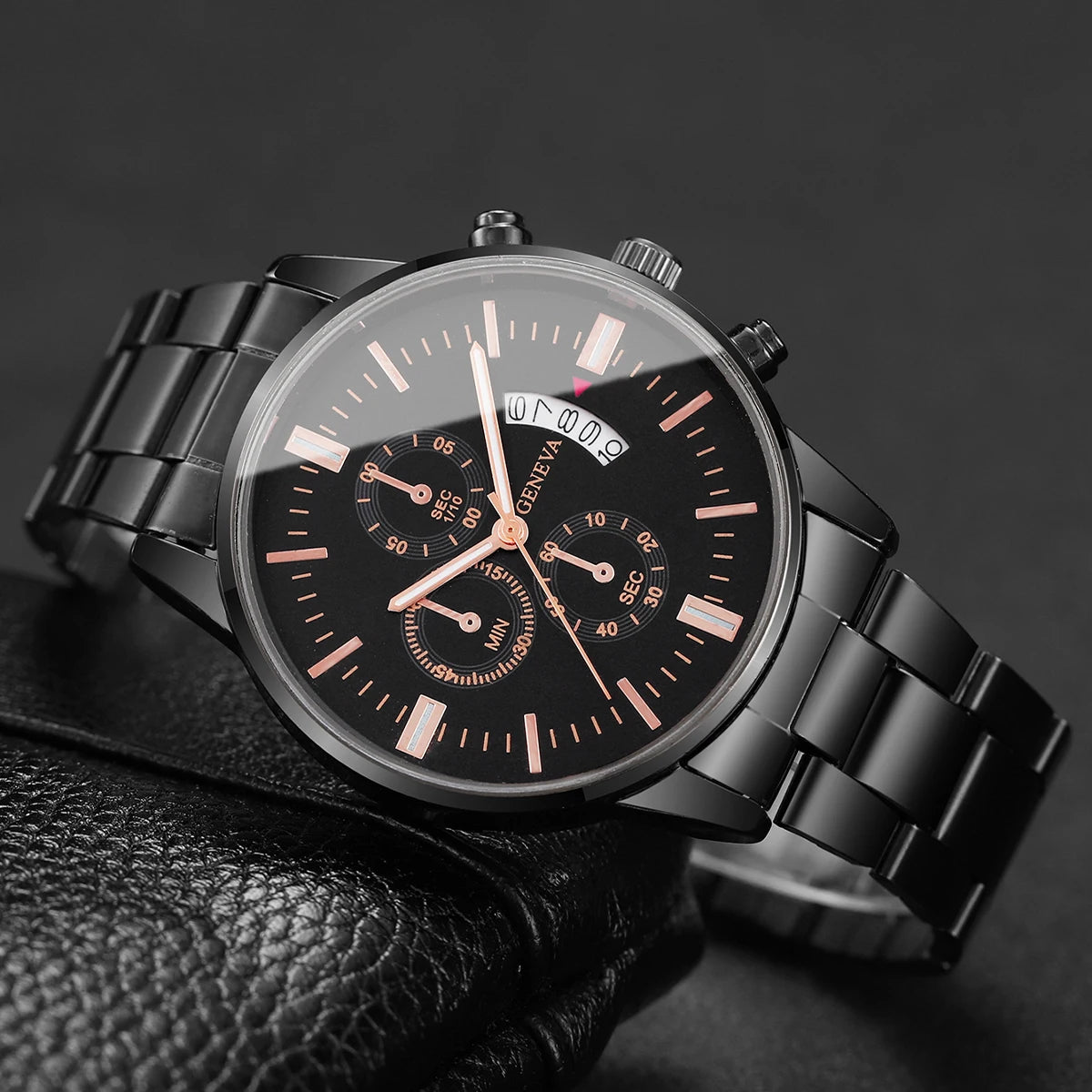 Luxury Men Business Watches Fashion Calendar Quartz Watch for Man Clock Relogio Masculino Montre Homme（Without Box）