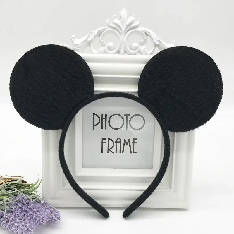 3/6/12pcs/lot Girls Mouse Ears Solid Bow Ears Headband for Birthday Party Supplies and Mouse Themed Costume Cosplay Decoration