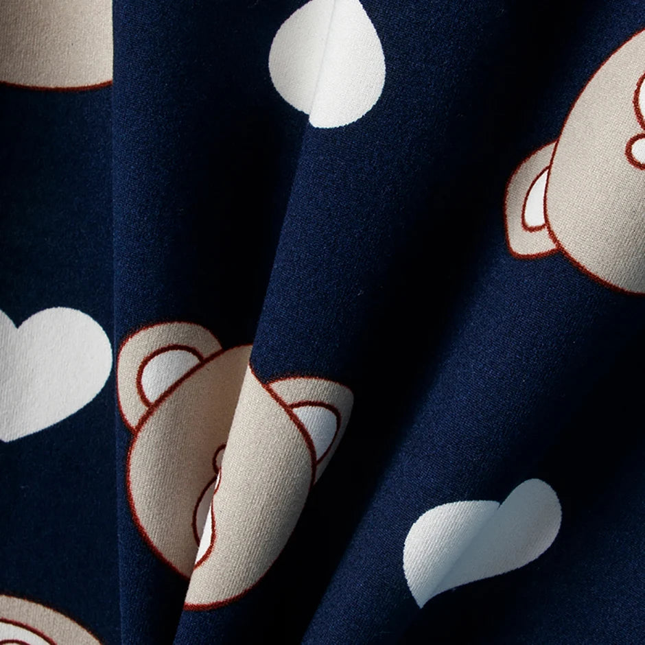 2-Pcs Children's Casual Cute Home Service Suit Boy Casual Joker Bear Print Short Sleeve Girl Comfortable Joker Sweet Shorts Suit