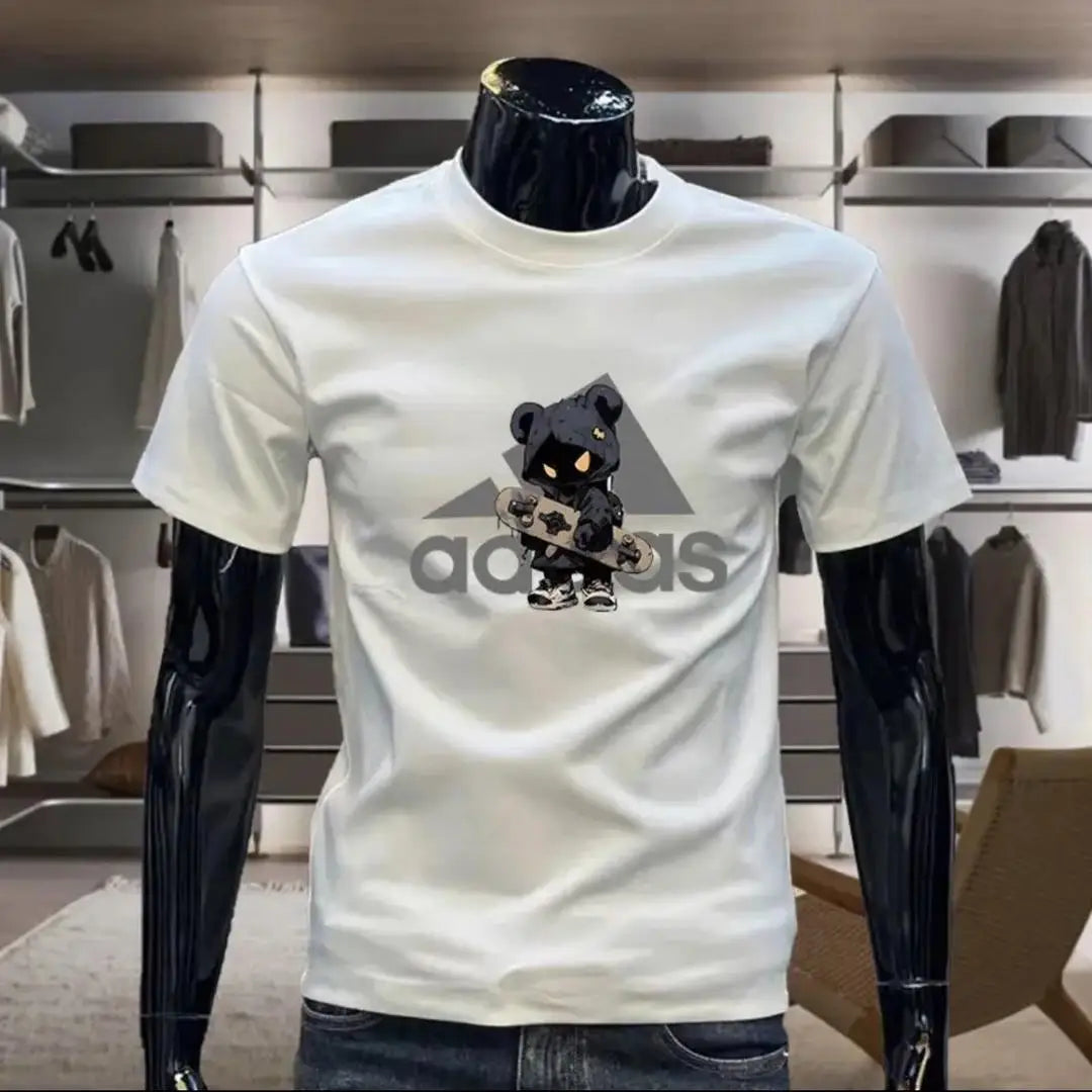 2026 Spring and summer American  New Pure Cotton T-shirt with Round Neck, High-quality Luxury, Best-selling and Trendy Style