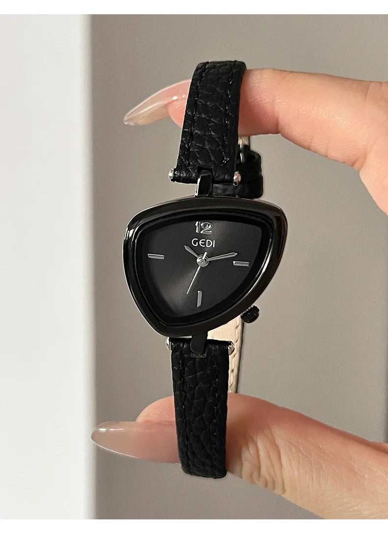 Luxury Design: Unusual Watch with Triangular Fashion and Sophisticated Style Fashionable Quartz Stainless Steel Watch Gift