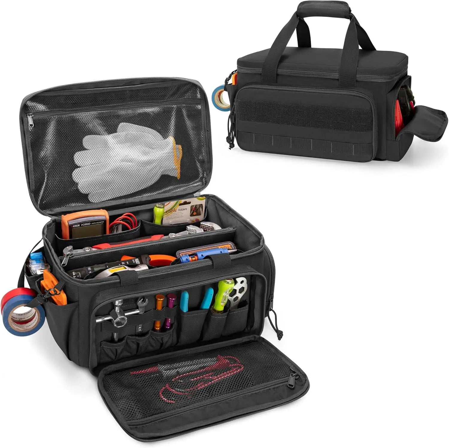 Tool storage bag, tool bag, men's hand tool storage bag, multifunctional work handbag