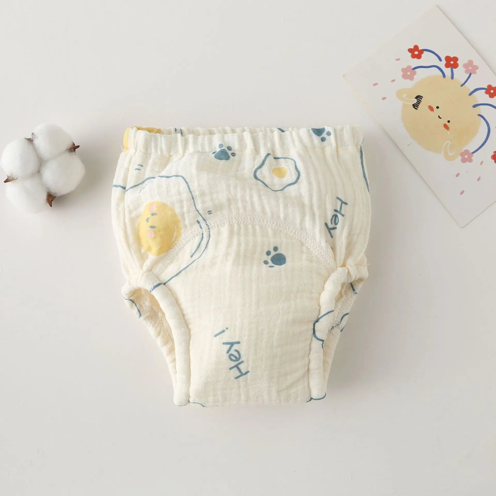 Korean Style Cotton Baby Waterproof Training Pants New Baby Diaper Infant Washable Shorts Nappy Panties Nappy Changing Underwear