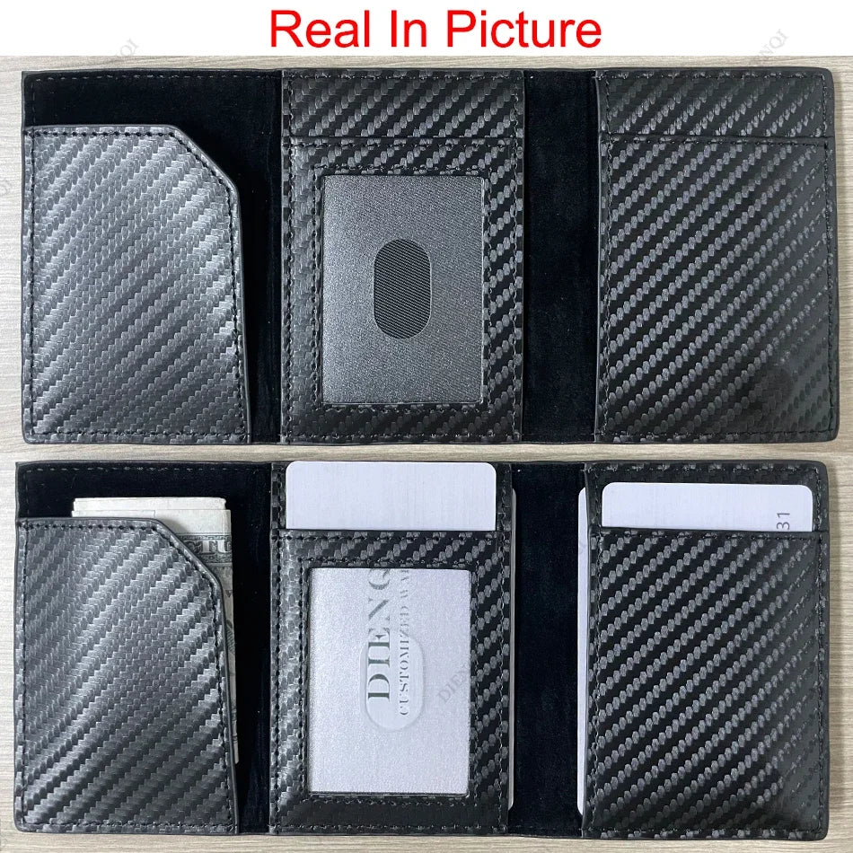 RFID Blocking Credit Card Holders Wallet Men Luxury Ultra Thin Automatic Pop Up Metal Minimalist Wallets Money Clips with Zipper