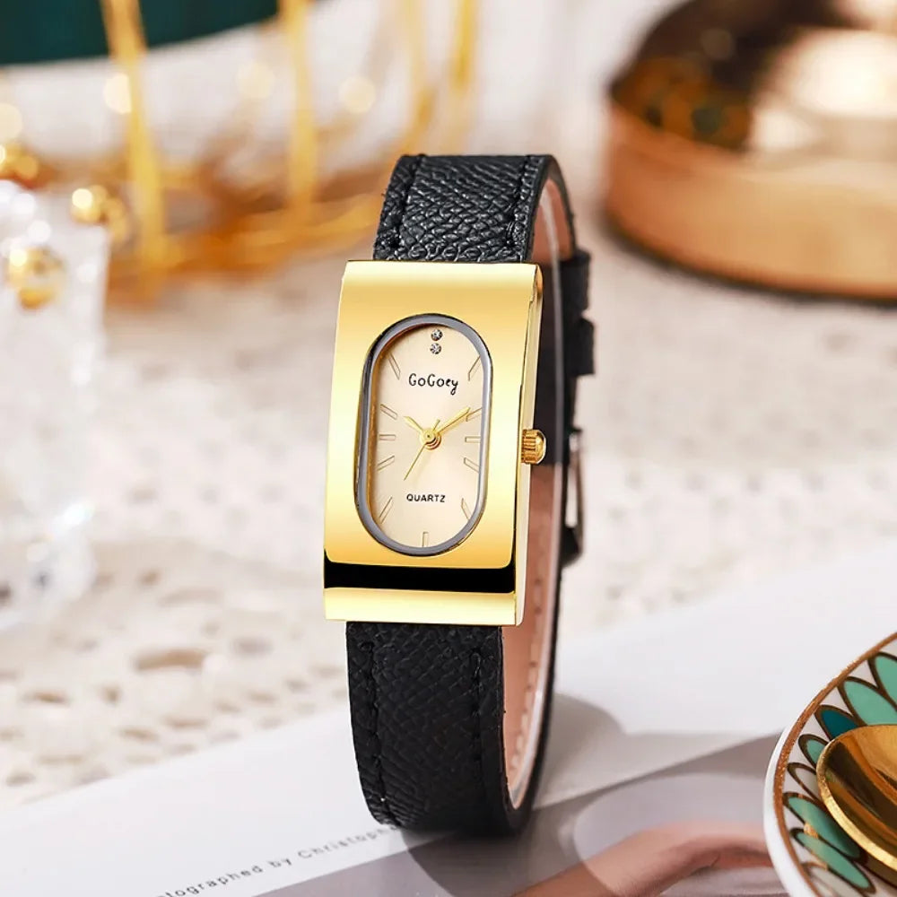 Luxury Ladies Brand Women Watch Fashion Rectangular Dial Quartz Watch Simple Leather Strap Wristwatches Gift Dropshipping