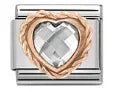 2025 New Original Luxury Zircon Love Italian Charm Links Fit 9mm Bracelet Stainless Steel Jewelry Making